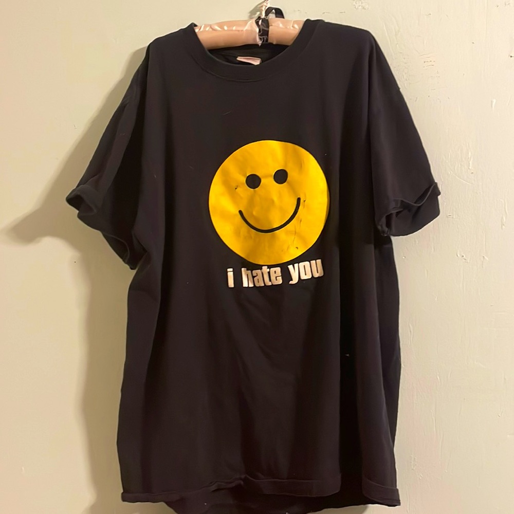 Vintage “I hate you” 2000s novelty shirt